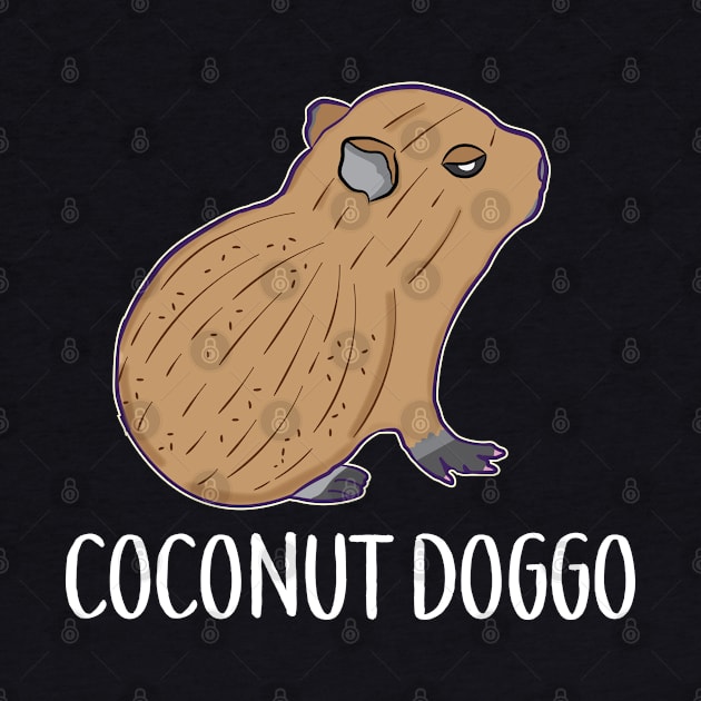 Coconut Doggo Capybara Cute Meme Kawaii Baby Capybara by alltheprints